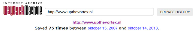 Leeftijd website internet archive